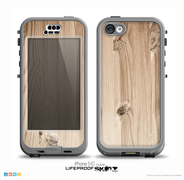 The LIght-Grained Wood Skin for the iPhone 5c nüüd LifeProof Case