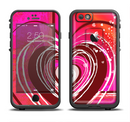 The Large Deep Pink Heart Apple iPhone 6/6s LifeProof Fre Case Skin Set