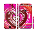 The Large Deep Pink Heart Sectioned Skin Series for the Apple iPhone 6s Plus