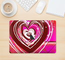 The Large Deep Pink Heart Skin Kit for the 12" Apple MacBook (A1534)