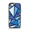 The Large Vector Shards of Blue Apple iPhone 5-5s Otterbox Symmetry Case Skin Set