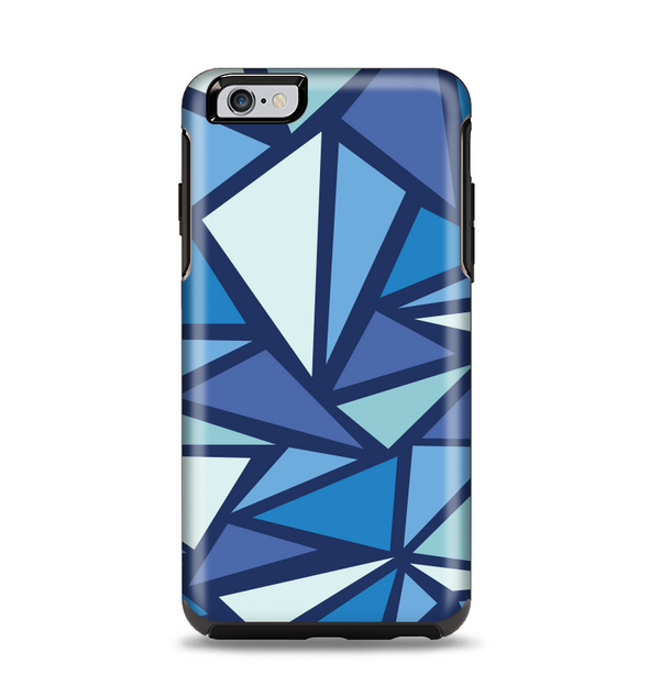 The Large Vector Shards of Blue Apple iPhone 6 Plus Otterbox Symmetry Case Skin Set
