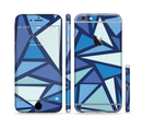 The Large Vector Shards of Blue Sectioned Skin Series for the Apple iPhone 6s Plus