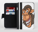 The Laughing Vector Chimp Ink-Fuzed Leather Folding Wallet Credit-Card Case for the Apple iPhone 6/6s, 6/6s Plus, 5/5s and 5c