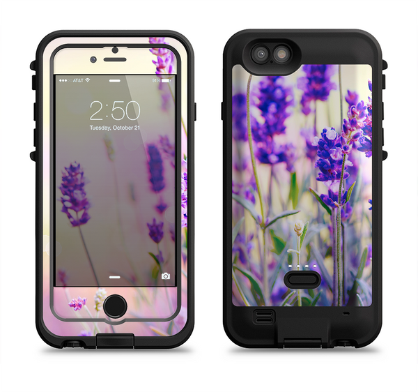 The Lavender Flower Bed Apple iPhone 6/6s LifeProof Fre POWER Case Skin Set