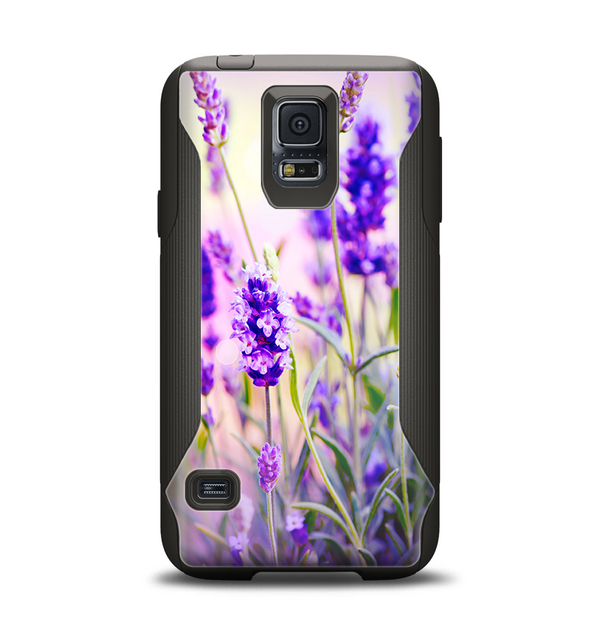 The Lavender Flower Bed Samsung Galaxy S5 Otterbox Commuter Case Skin Set