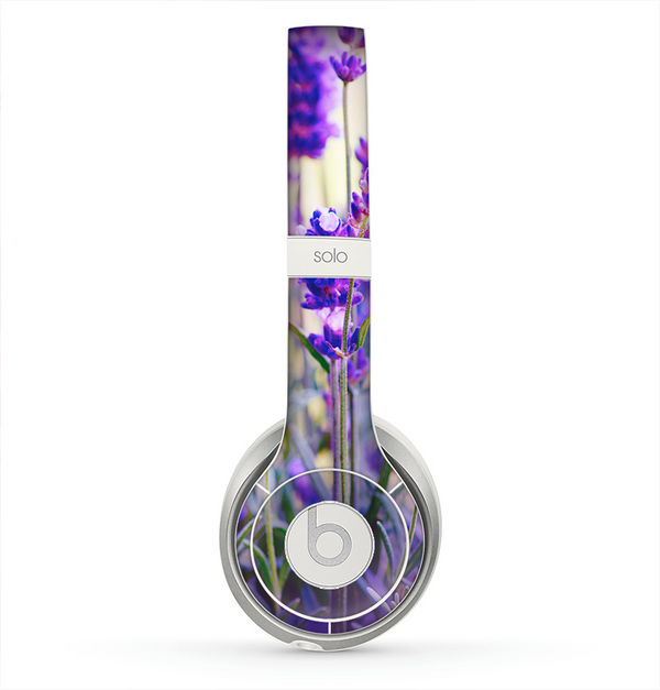 The Lavender Flower Bed Skin for the Beats by Dre Solo 2 Headphones