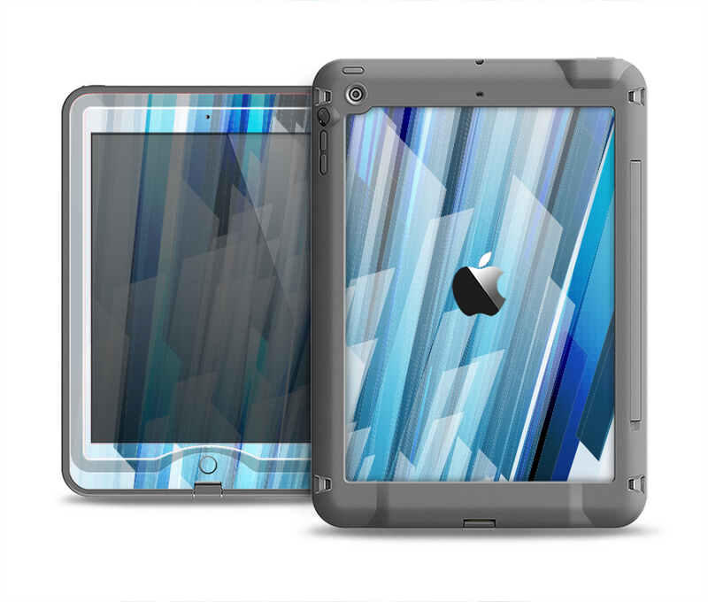 The Layered Blue HD Strips Apple iPad Air LifeProof Nuud Case Skin Set