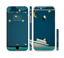The Layered Paper Night Ship with Gold Stars Sectioned Skin Series for the Apple iPhone 6s Plus