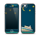 The Layered Paper Night Ship with Gold Stars Skin Set for the iPhone 5-5s Skech Glow Case