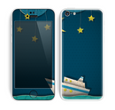 The Layered Paper Night Ship with Gold Stars Skin for the Apple iPhone 5c