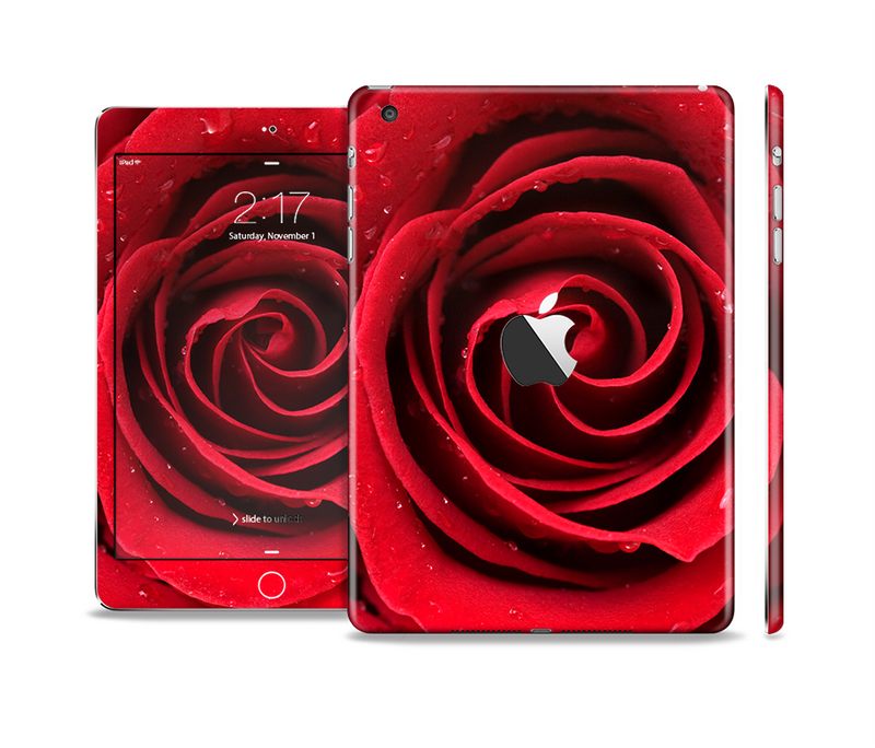 The Layered Red Rose Full Body Skin Set for the Apple iPad Mini 2