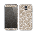 The Layered Tan Circle Pattern Skin For the Samsung Galaxy S5
