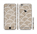 The Layered Tan Circle Pattern Sectioned Skin Series for the Apple iPhone 6s Plus