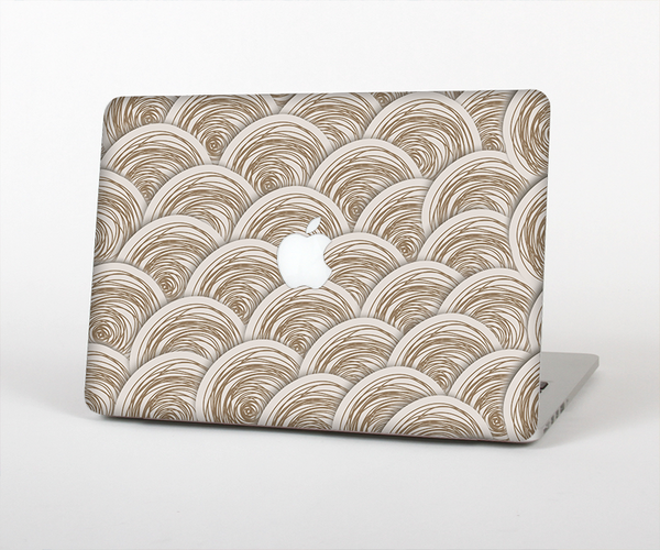 The Layered Tan Circle Pattern Skin for the Apple MacBook Pro Retina 15"
