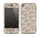 The Layered Tan Circle Pattern Skin for the Apple iPhone 4-4s