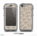 The Layered Tan Circle Pattern Skin for the iPhone 5c nüüd LifeProof Case