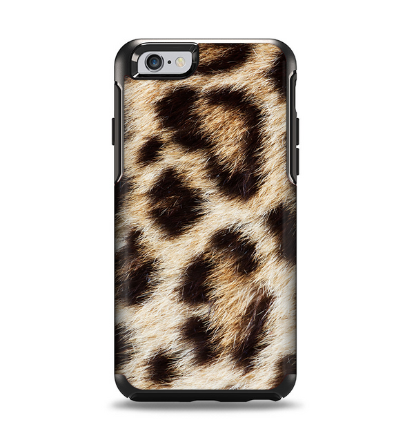 The Leopard Furry Animal Hide Apple iPhone 6 Otterbox Symmetry Case Skin Set