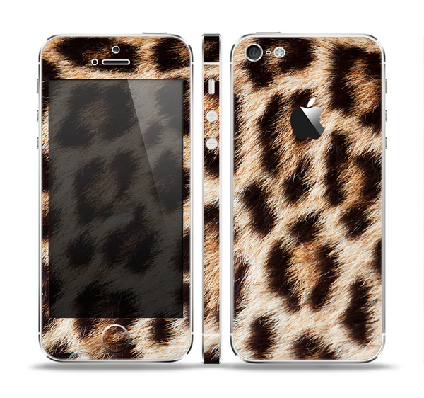 The Leopard Furry Animal Hide Skin Set for the Apple iPhone 5