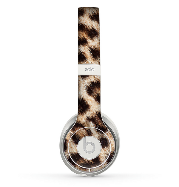 The Leopard Furry Animal Hide Skin for the Beats by Dre Solo 2 Headphones