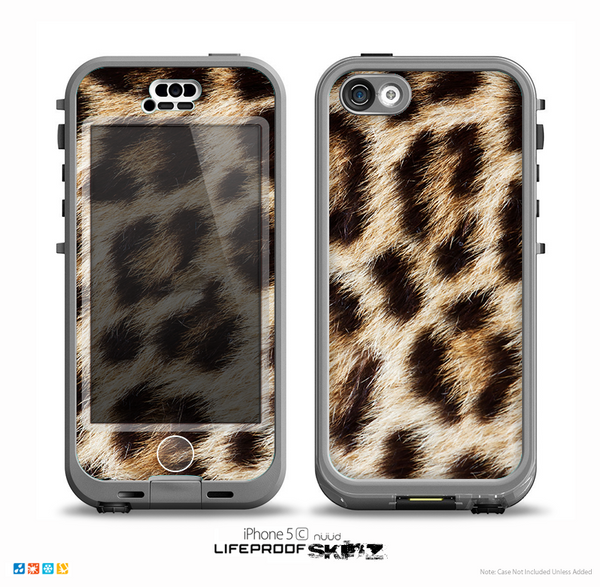 The Leopard Furry Animal Hide Skin for the iPhone 5c nüüd LifeProof Case
