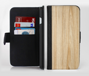 The LightGrained Hard Wood Floor Ink-Fuzed Leather Folding Wallet Credit-Card Case for the Apple iPhone 6/6s, 6/6s Plus, 5/5s and 5c