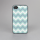 The LightTeal-Colored Chevron Pattern Skin-Sert for the Apple iPhone 4-4s Skin-Sert Case