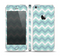 The LightTeal-Colored Chevron Pattern Skin Set for the Apple iPhone 5