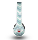 The LightTeal-Colored Chevron Pattern Skin for the Beats by Dre Original Solo-Solo HD Headphones