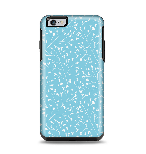 The Light Blue Blossum Twigs Apple iPhone 6 Plus Otterbox Symmetry Case Skin Set