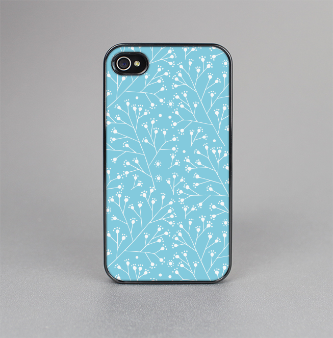 The Light Blue Blossum Twigs Skin-Sert for the Apple iPhone 4-4s Skin-Sert Case