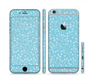 The Light Blue Blossum Twigs Sectioned Skin Series for the Apple iPhone 6s Plus
