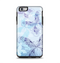 The Light Blue Butterfly Outline Apple iPhone 6 Plus Otterbox Symmetry Case Skin Set