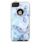 The Light Blue Butterfly Outline Skin For The iPhone 5-5s Otterbox Commuter Case