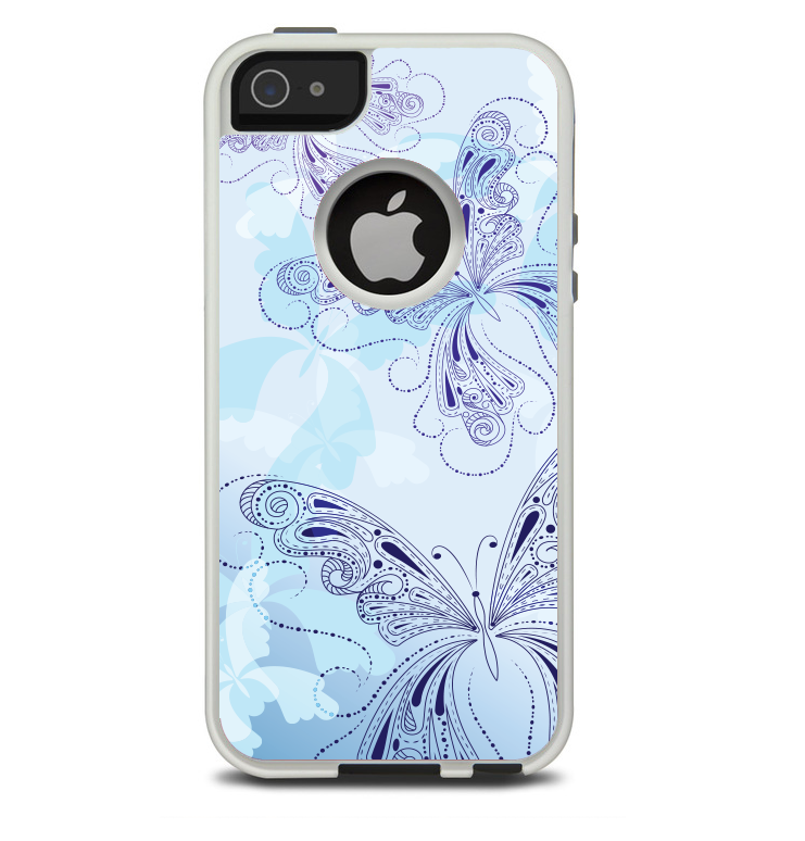 The Escaping Butterfly Floral Skin For The iPhone 5-5s Otterbox Commuter Case