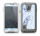 The Light Blue Butterfly Outline Skin for the Samsung Galaxy S5 frē LifeProof Case