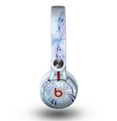 The Light Blue Butterfly Outline Skin for the Beats by Dre Mixr Headphones