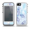 The Light Blue Butterfly Outline Skin for the iPhone 5-5s OtterBox Preserver WaterProof Case