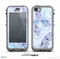 The Light Blue Butterfly Outline Skin for the iPhone 5c nüüd LifeProof Case
