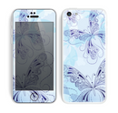 The Light Blue Butterfly Outline copy Skin for the Apple iPhone 5c