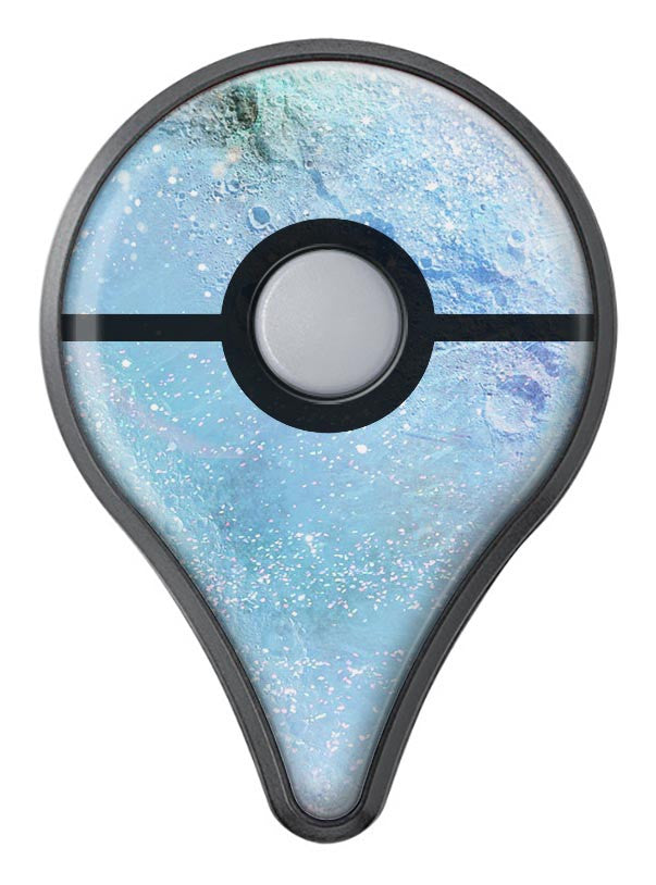 The Light Blue Cratered Moon Surface Pokémon GO Plus Vinyl Protective Decal Skin Kit
