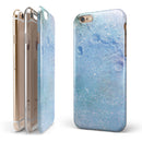 The Light Blue Cratered Moon Surface iPhone 6/6s or 6/6s Plus 2-Piece Hybrid INK-Fuzed Case