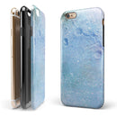 The Light Blue Cratered Moon Surface iPhone 6/6s or 6/6s Plus 2-Piece Hybrid INK-Fuzed Case