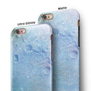 The Light Blue Cratered Moon Surface iPhone 6/6s or 6/6s Plus 2-Piece Hybrid INK-Fuzed Case