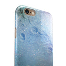 The Light Blue Cratered Moon Surface iPhone 6/6s or 6/6s Plus 2-Piece Hybrid INK-Fuzed Case