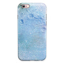 The Light Blue Cratered Moon Surface iPhone 6/6s or 6/6s Plus 2-Piece Hybrid INK-Fuzed Case