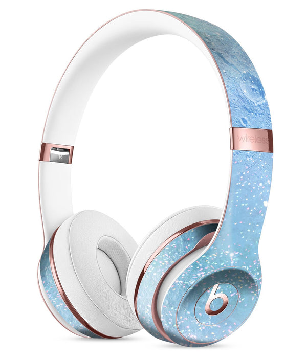 The Light Blue Cratered Moon Surface Full-Body Skin Kit for the Beats by Dre Solo 3 Wireless Headphones