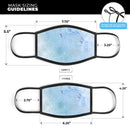 The Light Blue Cratered Moon Surface - Made in USA Mouth Cover Unisex Anti-Dust Cotton Blend Reusable & Washable Face Mask with Adjustable Sizing for Adult or Child