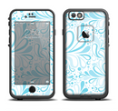 The Light Blue Droplet Sprout Pattern Apple iPhone 6/6s LifeProof Fre Case Skin Set