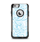 The Light Blue Droplet Sprout Pattern Apple iPhone 6 Otterbox Commuter Case Skin Set